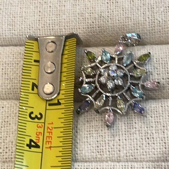 Multi colour stone pendant and earring set - Picture 5 of 6